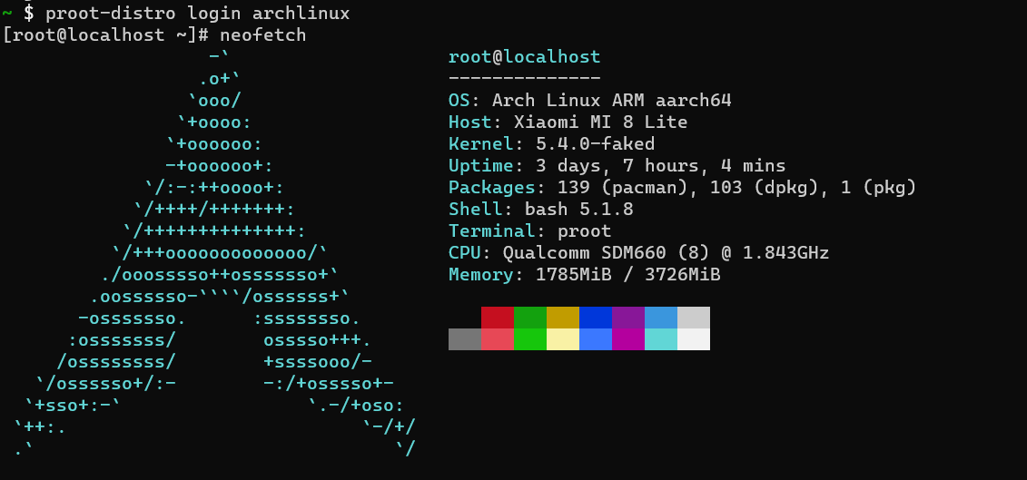 proot-distro login